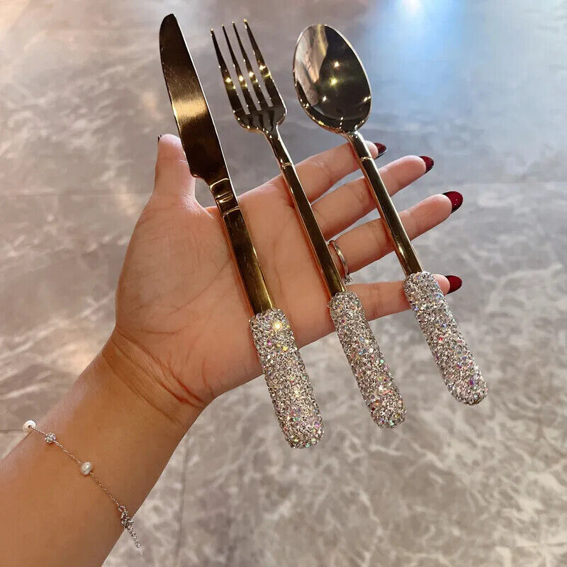 Fork Spoon Knife Silverware Tableware Home Kitchen Dinnerware Wedding
