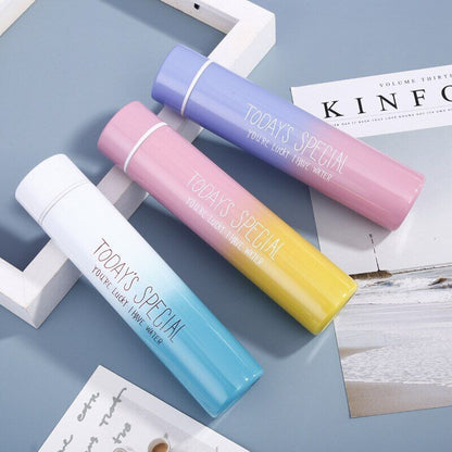 Water Bottle 200ml Slim Double Wall Thermos Thermal Cup Travel Mug Vacuum Flasks