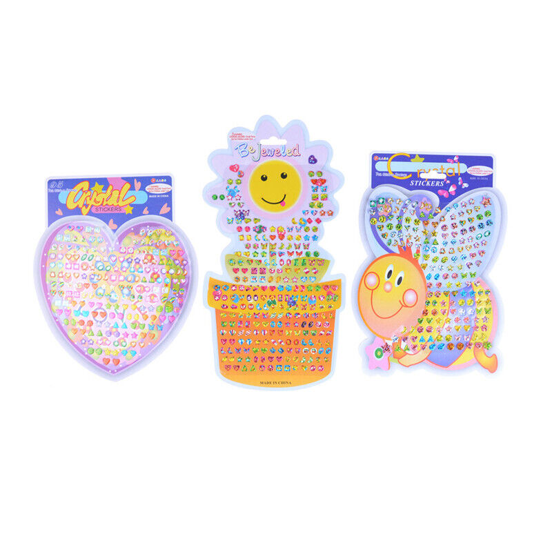 Kid Crystal Stick Earring Sticker Toy Body Bag Party Jewellery Christmas Gift;