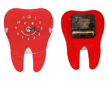 Table Clocks Dental Desk Decoration Small Tooth Shape Artcraft Ornaments 10x14cm