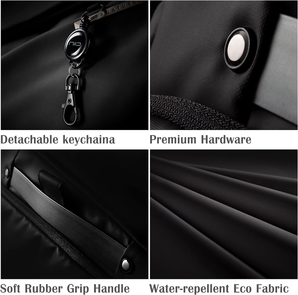 NIID-R1 Mens Large Sling Bag Anti-Theft Waterproof Single Meteorite Black