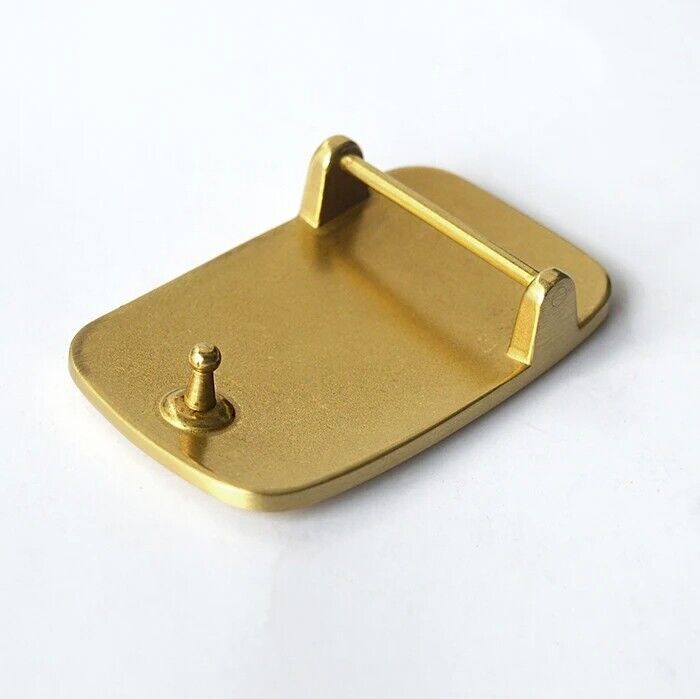 Men's Belt Buckles 38mm Rectangle Solid Brass Blank DIY Leather Crafts Accessory