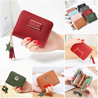 Fashion Small Women Zipper Wallet Leather Coin Bag Credit Card Mini Purse Clutch