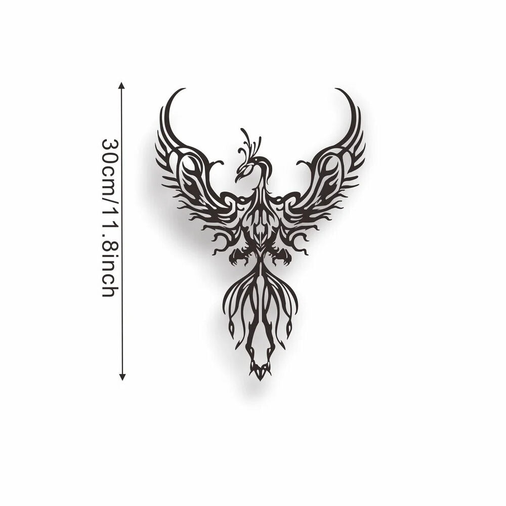 Metal Phoenix Design Hanging Wall Decor, Art Indoor Living Room Wall Decor Home