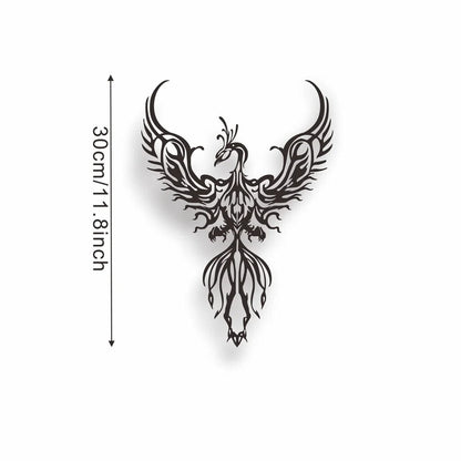 Metal Phoenix Design Hanging Wall Decor, Art Indoor Living Room Wall Decor Home
