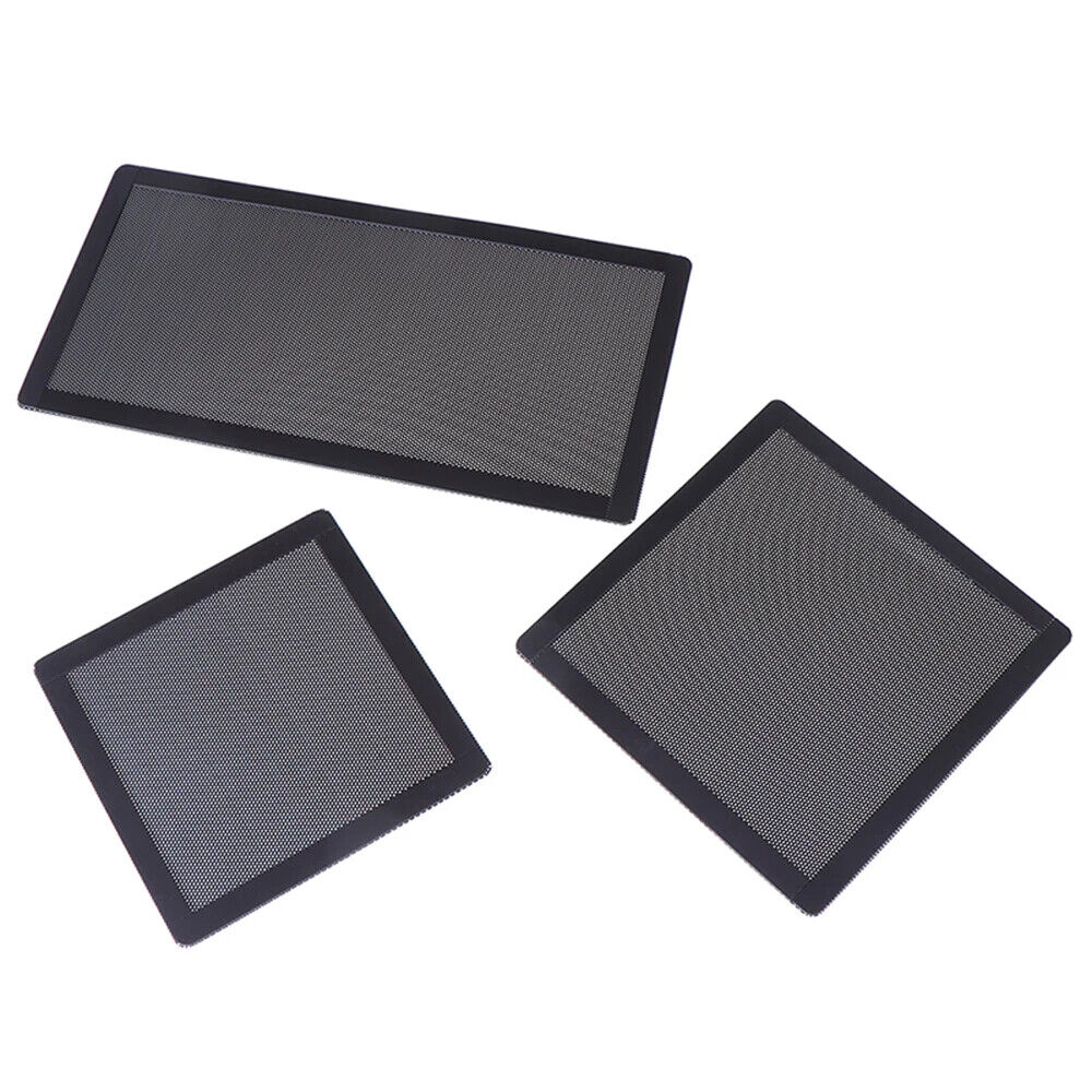 PC Case Dust Filter Mesh Black PVC Cooling Fan Computer Guard Cover Horn Net Kit