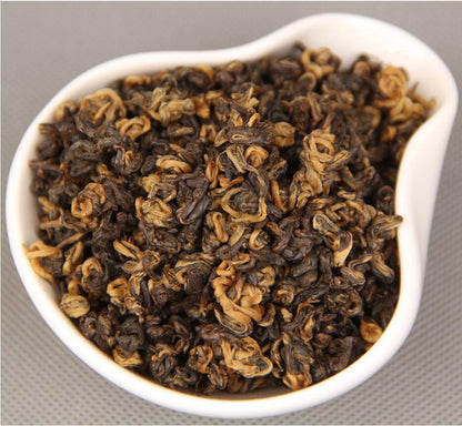 Chinese Tea Dian Hong Black Tea Loose Leaf Yunnan Golden Snail Buds JingLuoYa