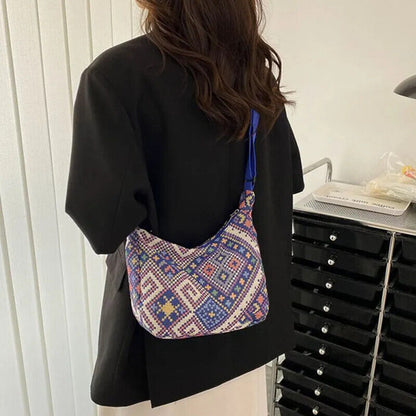 Shoulder Messenger Bag Handbags Ethnic Style Canvas Shoulder Bag Woven Bag
