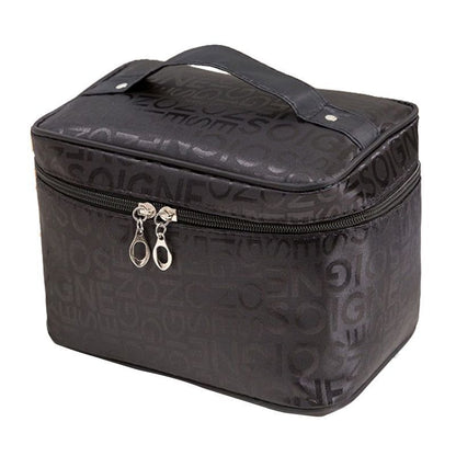 Cosmetic Bag Letter Big Travel Toiletry Bag Zipper Makeup Purse 19*17*25.5CM 1PC