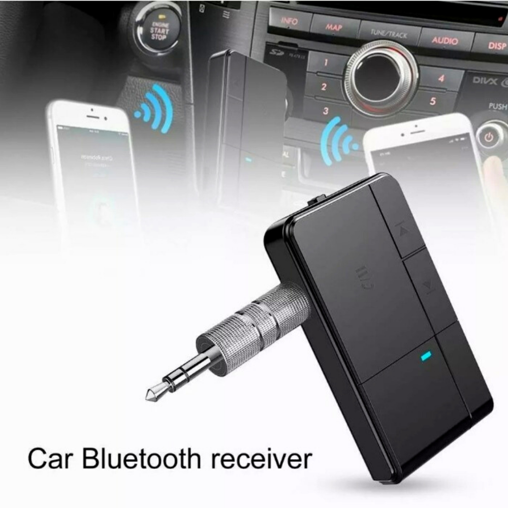 Bluetooth 5.0 Transmisor Receptor 2 en1 Adaptador de audio 3.5mm Aux Car 10Horas