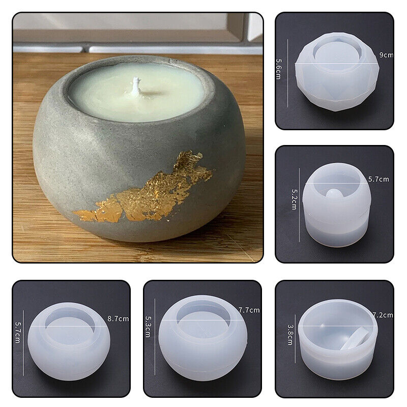 Round Silicone Mold Flower Pot Concrete Storage Box Mould Home Decor Epoxy Resin
