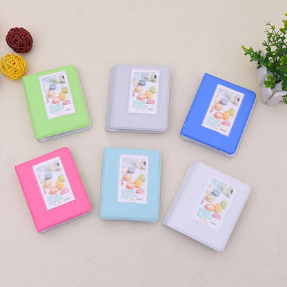 Photo Album 64 Pockets Candy Color Polaroid Mini Photocards Image Holder Storage