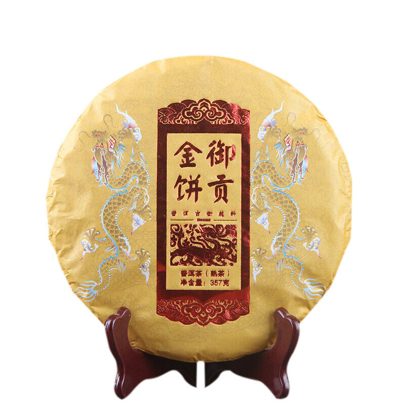 357g Spring Handmade Tea Pu-Erh Ripe Tea Cake Organic Chinese Black Tea Puer Tea