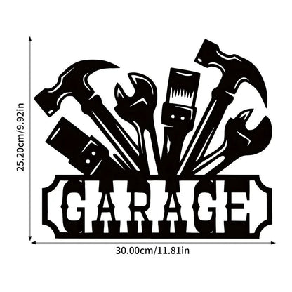 Garage Metal Wall Decor, Unique Garage Sign Wall Decor Plaque Art
