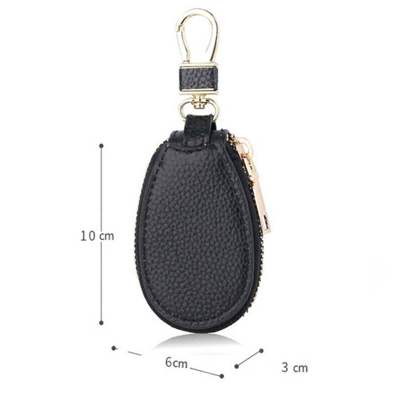 1pcs PU Leather Car Key Chain Protection Bag Zipper Holder Case Cover Universal