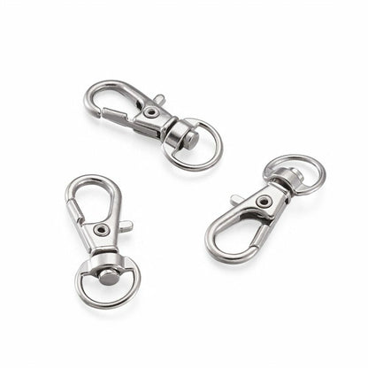 100Pcs/Lot Alloy Swivel Lanyard Snap Hooks Claw Clasps DIY Jewelry Making Supply