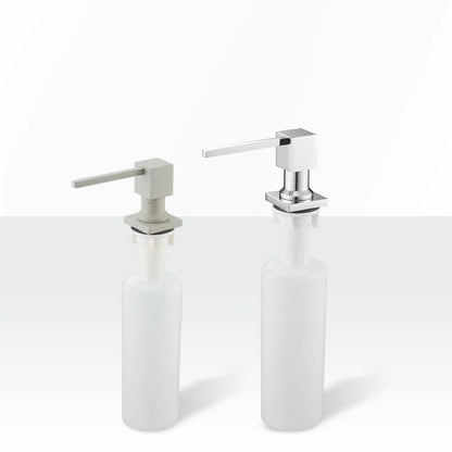 Deck Mounted Kitchen Soap Dispensers 400ml Square Pump Chrome Finish Counter Top