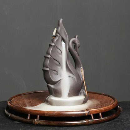 Ceramic Swan Incense Burner Creative Ornamental Aromatherapy Incense Holder