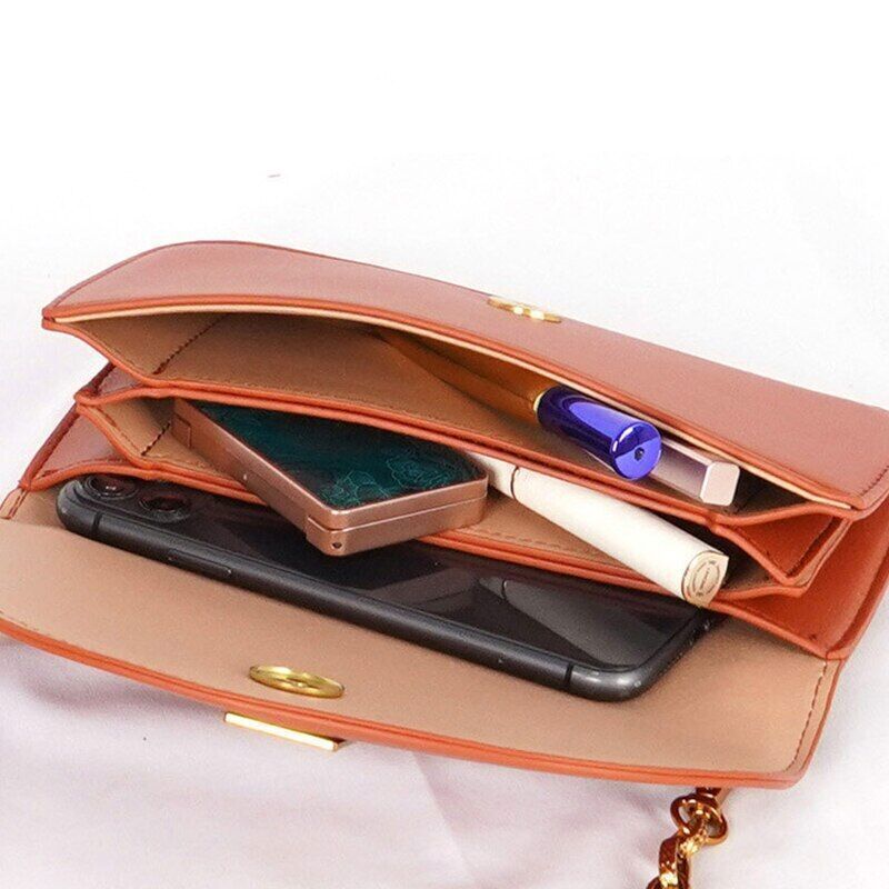 Pu Chain Crossbody Bag Women Leather Shoulder Bag Ladies Woman
