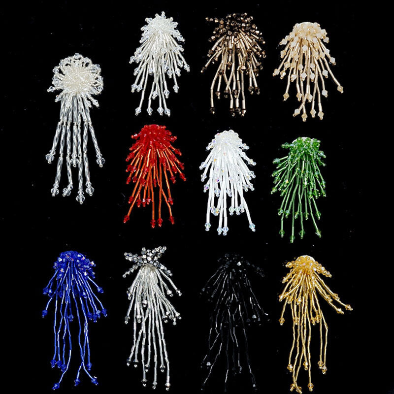 Tassel Nail Bead Cloth Paste Bag Earrings Jewelry Accessories Patch DIY Material