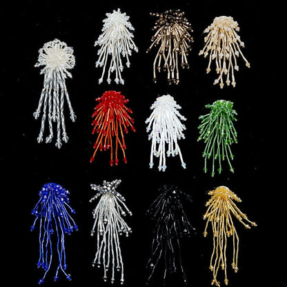Tassel Nail Bead Cloth Paste Bag Earrings Jewelry Accessories Patch DIY Material