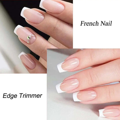 Nail Cutter Plate Stainless Steel Reusable French Style V-Shape Manicure Toolkit