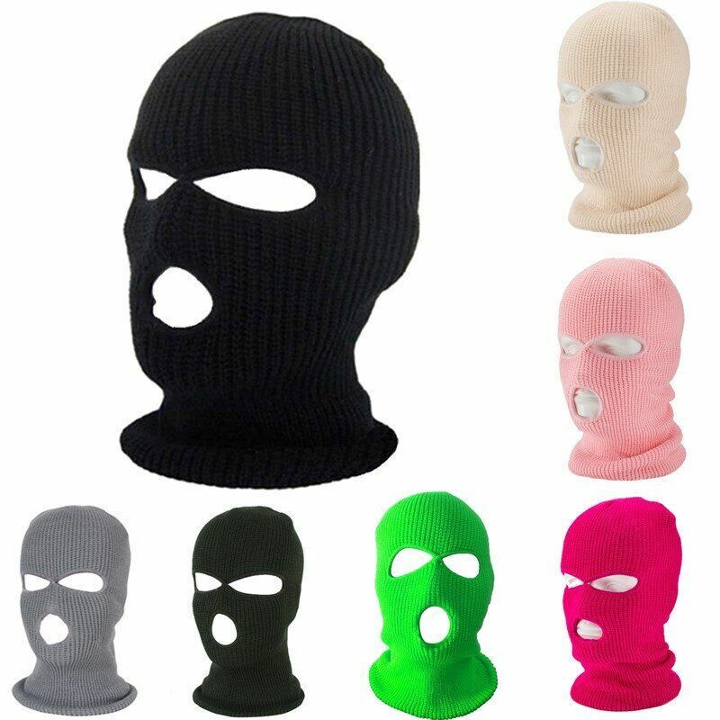 Knitted Face Mask Cover Winter Balaclava Full Face Outdoor Sports Balaclava Hat