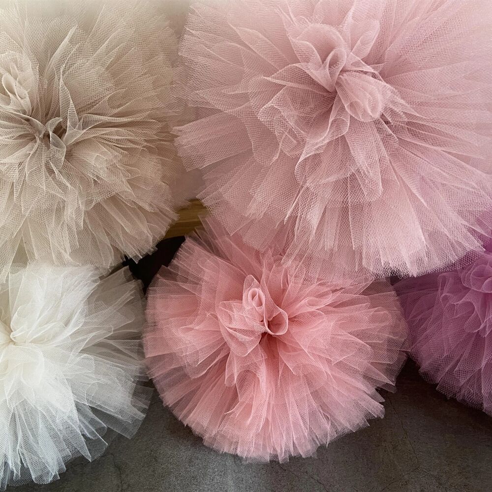 Party Decoration 5Pcs Tulle Pompom Birthday Wedding Baby Shower Venue Decor 20cm