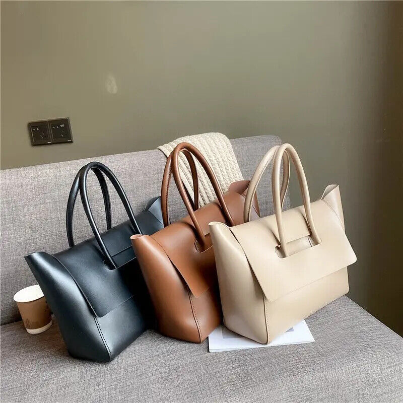 2023 Handbags Woman Tote Bag Simple PU Leather Female Shoulder Bag