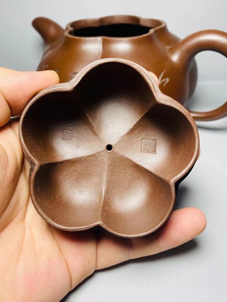 Vintage Chinese Yixing Purple Clay Teapot Zisha Ceremony Ceramic Peach Teaware