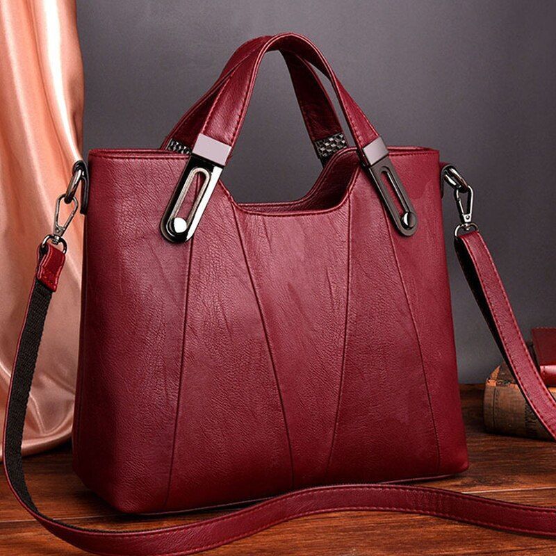 Handbag Synthetic Leather Shoulder Crossbody Bags Leisure Tote Purse 30*12*25 CM