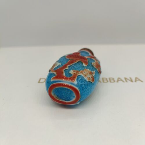 vintage chinese peking glass snuff bottle red carved bird collection snuffbox