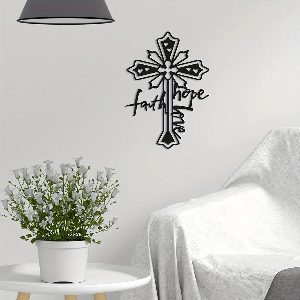 Faith Hope Love Metal Wall Art Ornaments Collection Hanging Sign