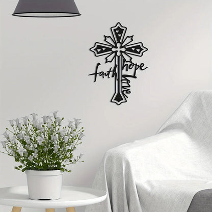 Faith Hope Love Metal Wall Art Ornaments Collection Hanging Sign