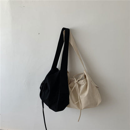 Women Bandage Crossbody Bag Canvas Shoulder Bag Female Bag Student Bag