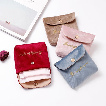 Velvet Cosmetic Bag Traveling Coin Money Purse Lipstick Storage Case Pouch Bags