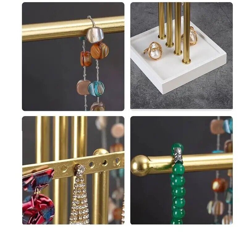 Jewelry Organizer 4 Tiers Metal Multipurpose Storage Holder Bathroom Holder Rack