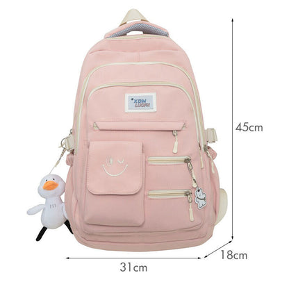 Women Men Nylon Backpack Shoulder Bag Laptop Large Travel School Bags Student