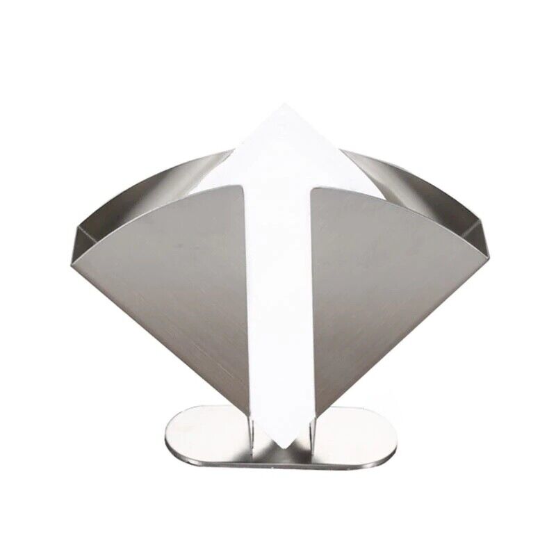 Napkin Holder 20x5x15cm Stainless Steel Tissue Serviette Vertical Dispenser Rack