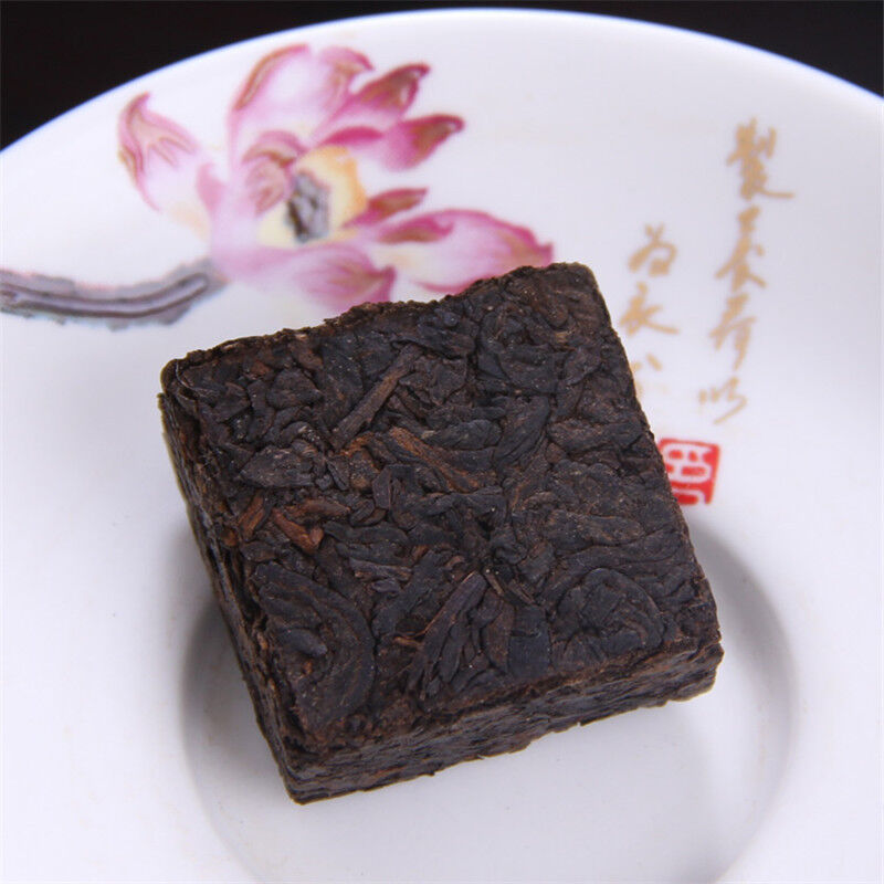 100g Yunnan Small Brick Ripe Puerh Tea Compressed Pu'er Black Tea Healthy Drink