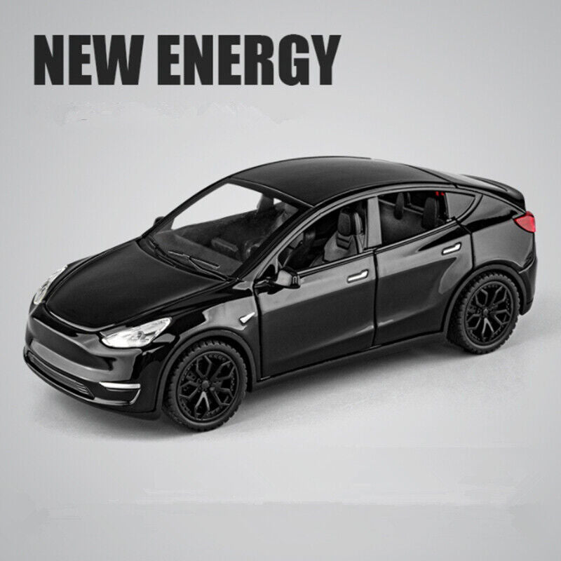 1:32 Tesla Modell Y Druckguss Modell Auto SUV Spielzeug Fahrzeug Sammlung Sounds Lichter-