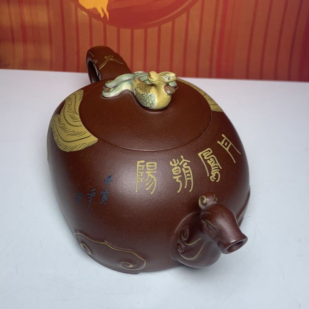Vintage China Yixing Purple Clay Teapot Zisha Ceremony Exquisite Collectible Art