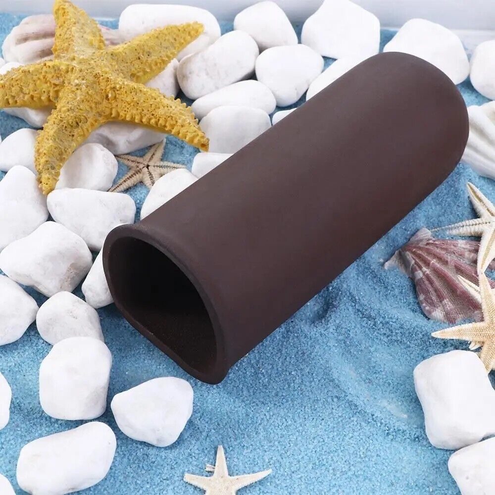 Aquarium Decorations Ceramic Fish Shrimps Hiding Breeding House Tube 11x4x 3.3cm