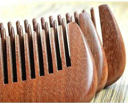 Natural Chinese Red Sandal Wood Comb Hair Comb No Static Hairbrush Massage Curls