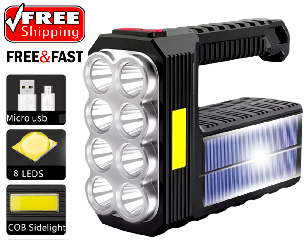 LAMPARA Linterna Potente Recargable Super Brillante de 8 Nucleos +impermeable
