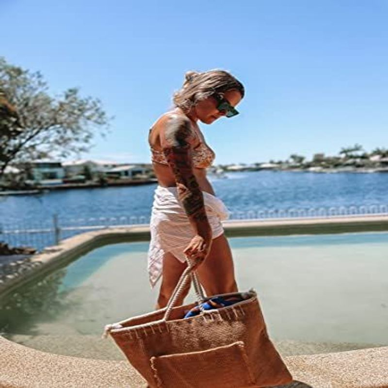 earthy co collective Beach Bag for women - XLarge beach bag X-Large
