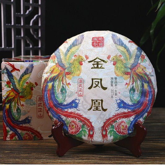 Puerh Tea Raw Puerh Tea Cake 357g 2023 Year Golden Phoenix Spring Tea Pu erh Tea