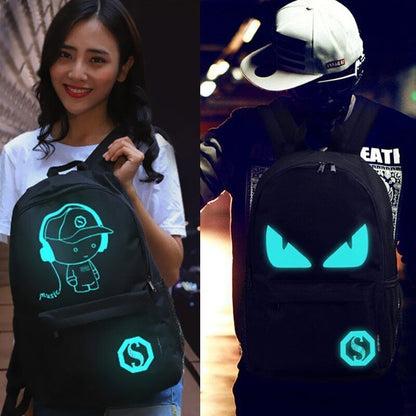 USB Charge Music Luminous Schoolbag Teenagers Backpack To School Bag Book Bag