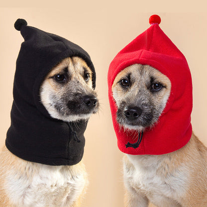 Dog Hat Pet Headgear Pet Cap Fleece Hat Pet Transformation Hat Pure Color Funny