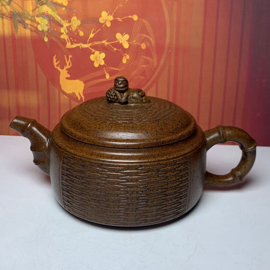 Chinese Yixing Purple Clay Teapot Tea Set Pot Zisha Ceramic Cute Decor Figurine